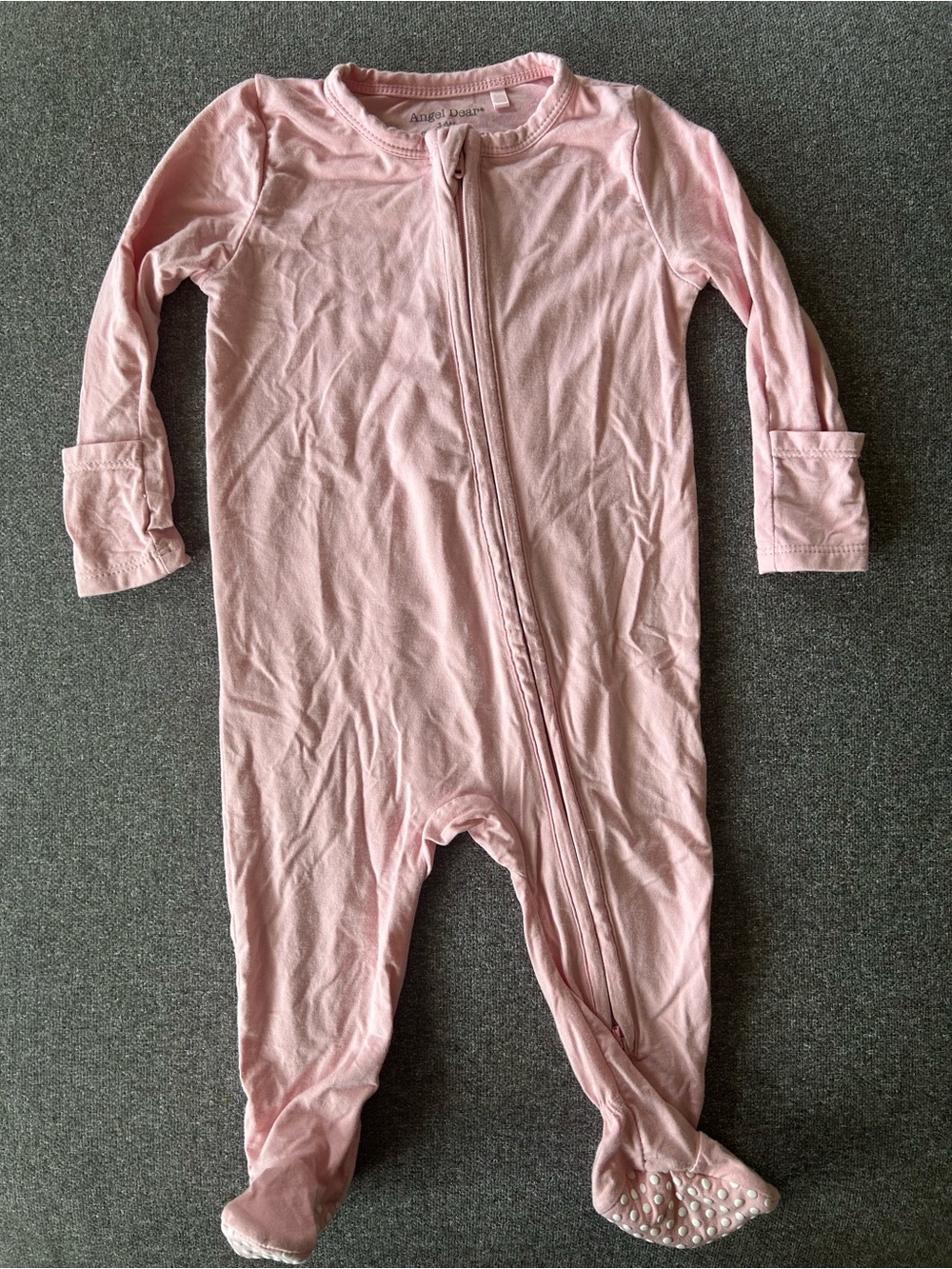 Angel Dear Light Pink Footed One-Piece Zipper Sleeper